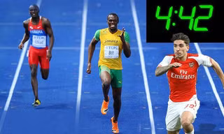 Bellerin chạy nhanh hơn cả Usain Bolt ở cự ly 40m.