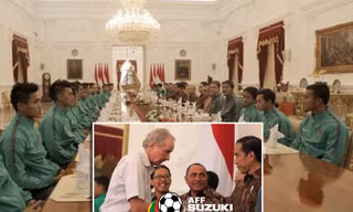 Tổng thống Joko Widodo mời ĐT Indonesia ăn trưa.