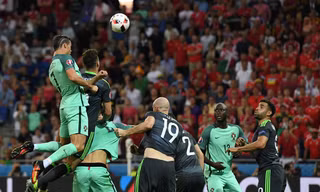 Ronaldo trong tình huống ghi bàn mở tỷ số trận đấu.