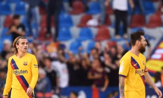 Barcelona chơi rất tệ sân khách kể từ đầu mùa.