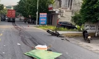 Hiện trường vụ tai nạn thảm khốc làm 2 người tử vong - Ảnh: Hoàng Long