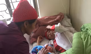 Nhiều bệnh nhân, nhất là sản phụ, trẻ sơ sinh tại bệnh viện ĐK Lạng Sơn rất lo ngại thời tiết khắc nghiệt .Ảnh: Duy Chiến