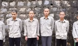 Các đối tượng tham gia buôn bán ma túy cho học sinh phổ thông ở Hữu Lũng, Lạng Sơn .Ảnh: TL