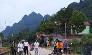 Hiện trường vụ tai nạn .Ảnh: Nguyễn Hiền