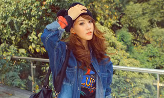 Chất lừ với sơ mi denim