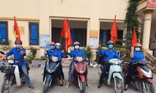 Đoàn viên tỉnh Bắc Ninh đi truyền thông về bầu cử và phòng chống dịch COVID - 19