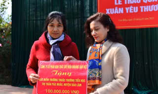 VMPCo khai xuân 2023, tặng 200 triệu cho trường học, cam kết xóa 50 nhà tạm tại Bảo Lâm, Cao Bằng