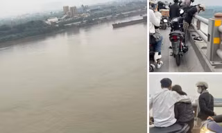 Tìm kiếm nam thanh niên nghi nhảy cầu Thanh Trì