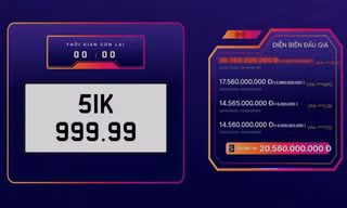 Biển số 51K-999.99 trúng đấu giá hơn 20 tỷ đồng