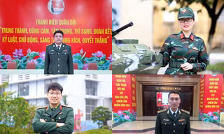 Bộ trưởng Bộ Quốc phòng thăng quân hàm sĩ quan cho 4 gương mặt trẻ tiêu biểu
