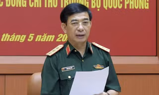Thượng tướng Phan Văn Giang chủ trì hội nghị, ngày 13/5.