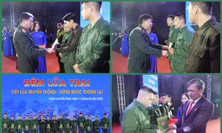 Lửa trại tiếp sức thanh niên quê hương quan họ tòng quân bảo vệ Tổ quốc