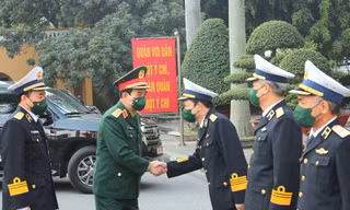 Đại tướng Phan Văn Giang và các tướng lĩnh Hải quân tham dự hội nghị
