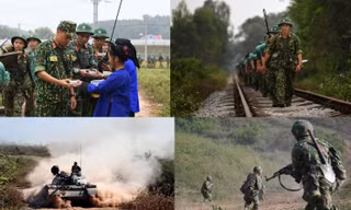 Bộ binh chủ lực thực hành chiến đấu ở địa hình trung du