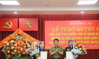 Thêm 2 sĩ quan công an thực hiện nhiệm vụ gìn giữ hòa bình Liên Hiệp Quốc