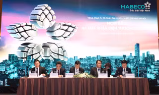 Ban lãnh đạo HABECO tại buổi công bố bộ nhận diện thương hiệu mới