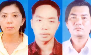 Vợ chồng Kim - Hiếu và Tâm (phải). Ảnh: Đ.X.