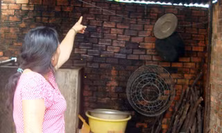 Vị trí phát hiện ông Công chết trong tư thế treo cổ. Ảnh: Chế Bắc