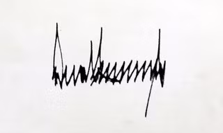 Chữ ký của Donald Trump. Ảnh: CNN