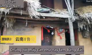 Nhìn gần ngôi nhà đất của cậu bé Trung Quốc tóc đóng băng đến trường