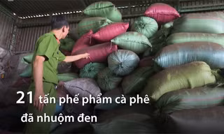 21 tấn phế phẩm cà phê nhuộm bột pin được thu giữ