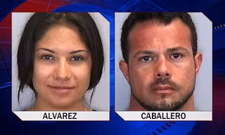 Cặp đôi Jose “Benny” Caballero và Elissa Alvarez bị bắt vì làm chuyện khiếm nhã trên bãi biển. 