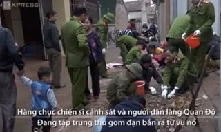 Hàng trăm kg đạn được thu gom sau vụ nổ ở Bắc Ninh