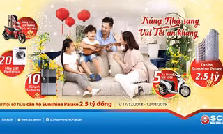 SCB triển khai quay số đợt 2 CTKM ‘trúng nhà sang – vui tết an khang’