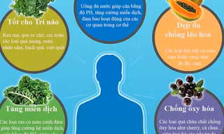 Ăn uống gì tốt cho từng bộ phận cơ thể?