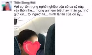Nữ ca sĩ cho con tè vào túi nôn trên máy bay A350?