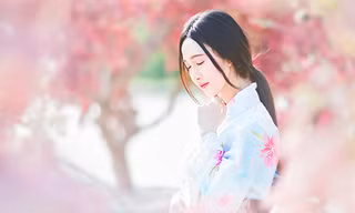 Thiếu nữ Sài Gòn đẹp như tranh vẽ bên hoa anh đào