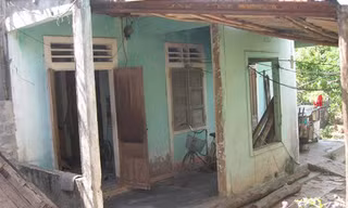 Ngôi nhà của hai mẹ con bị cáo Nam.