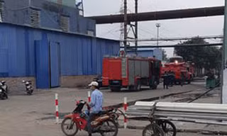 Khu vực xảy ra vụ nổ ở Nhà máy thép Dragon. Ảnh: P.V