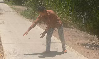 Vị trí anh Đặng Văn Sáng bị Vũ Văn Bảy dùng búa đập chết