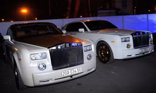 Cặp đôi siêu xe Rolls-Royce Phantom của vị đại gia Thái Nguyên. Ảnh: Vnexpress