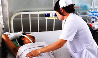 Bệnh nhân Võ Văn Hùng đang điều trị tại Bệnh viện Chợ Rẫy 