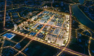 Tổng thể khu đô thị Vinhomes Star City trên mặt đường Đại lộ Lê Lợi – khu đô thị phức hợp với đầy đủ hạ tầng, cảnh quan tiện ích và nổi bật bởi kiến trúc châu Âu sang trọng, đẳng cấp (hình ảnh minh họa) 