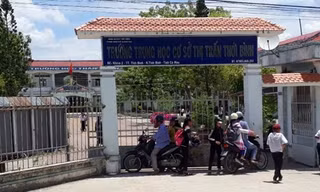 Trường THCS TT Thới Bình (Cà Mau) nơi thầy S. công tác