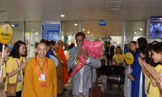 Ngài Bộ trưởng Sri Lanka nói lời cảm ơn chân thành và đầy cảm động trước sự đón tiếp nồng nhiệt của Phật giáo nước chủ nhà