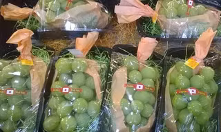 Nho xanh không hạt Nhật Bản đang được giới nhà giàu Việt chuộng mua về ăn