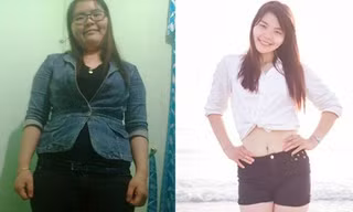 Thành Thảo trước và sau khi giảm cân.