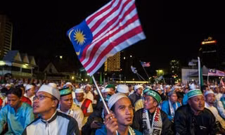 Người Hồi giáo tham gia sự kiện "Cầu nguyện cho Malaysia" ở Kuala Lumpur vào thứ sáu vừa qua.