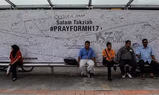 Lời cầu nguyện cho nạn nhân MH17 tại Malaysia.