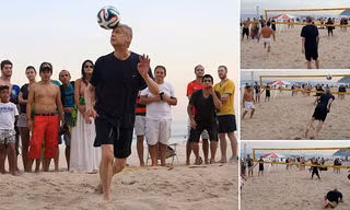 'Học' van Persie, HLV Wenger tái hiện cú đánh đầu 'người Hà Lan bay'