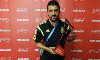 David Villa xuất sắc nhất trận.