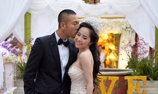 Quỳnh Nga hạnh phúc khi Doãn Tuấn hôn trong ngày cưới