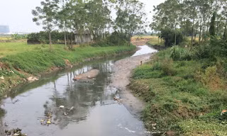Kênh dài 10km bốc mùi hôi thối ở Hà Nội
