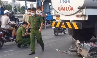 Người mẹ bị xe bồn cán tử vong trên đường chở con đi học về