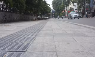 Chỉ lát đá vỉa hè sau hạ ngầm điện, viễn thông