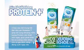 Cô gái Hà Lan ra mắt sữa tiệt trùng có đường PROTEIN+TM mới
